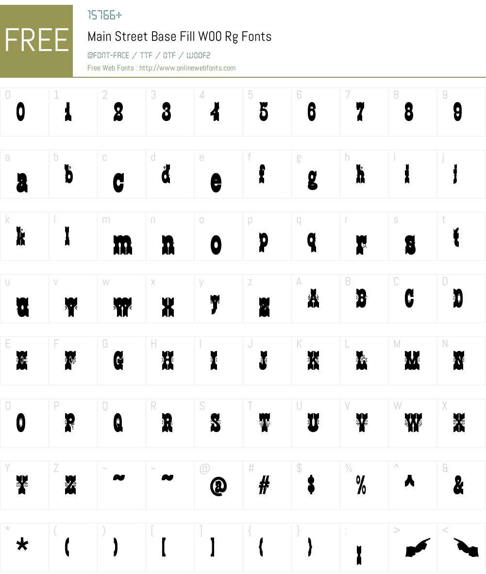MainStreetBaseFillW00-Rg Font Screenshots