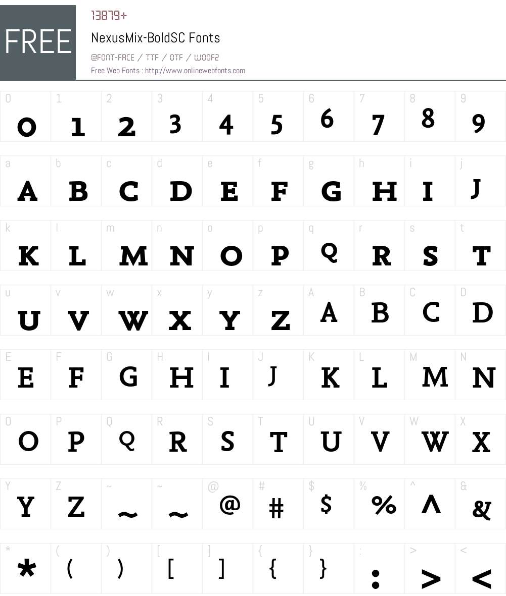 NexusMix-BoldSC Font Screenshots