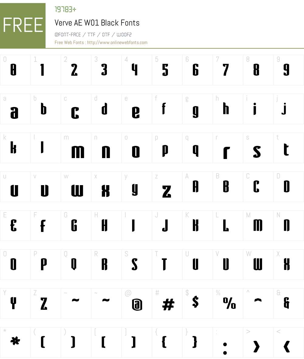 VerveAEW01-Black Font Screenshots