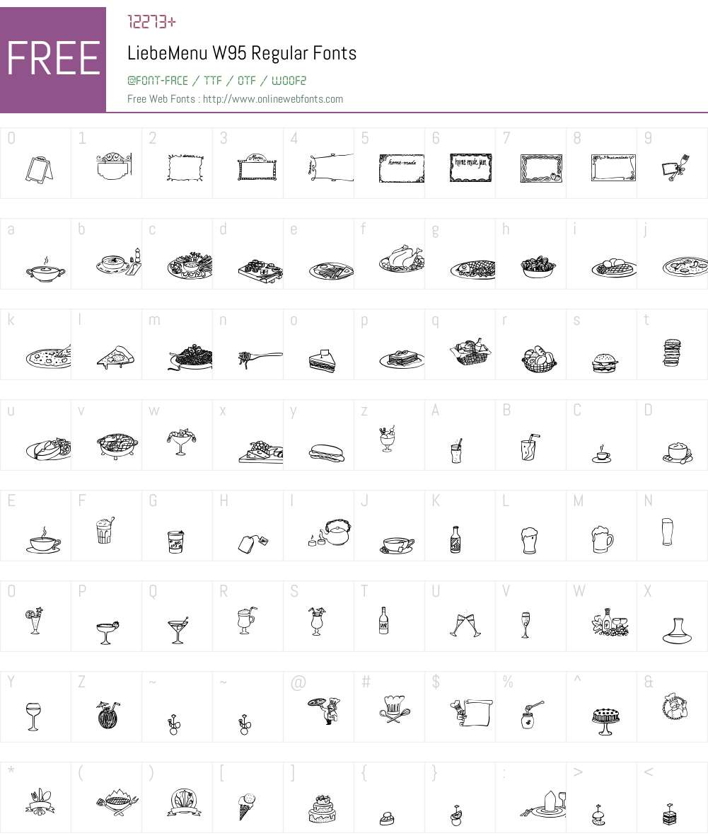 LiebeMenu Font Screenshots