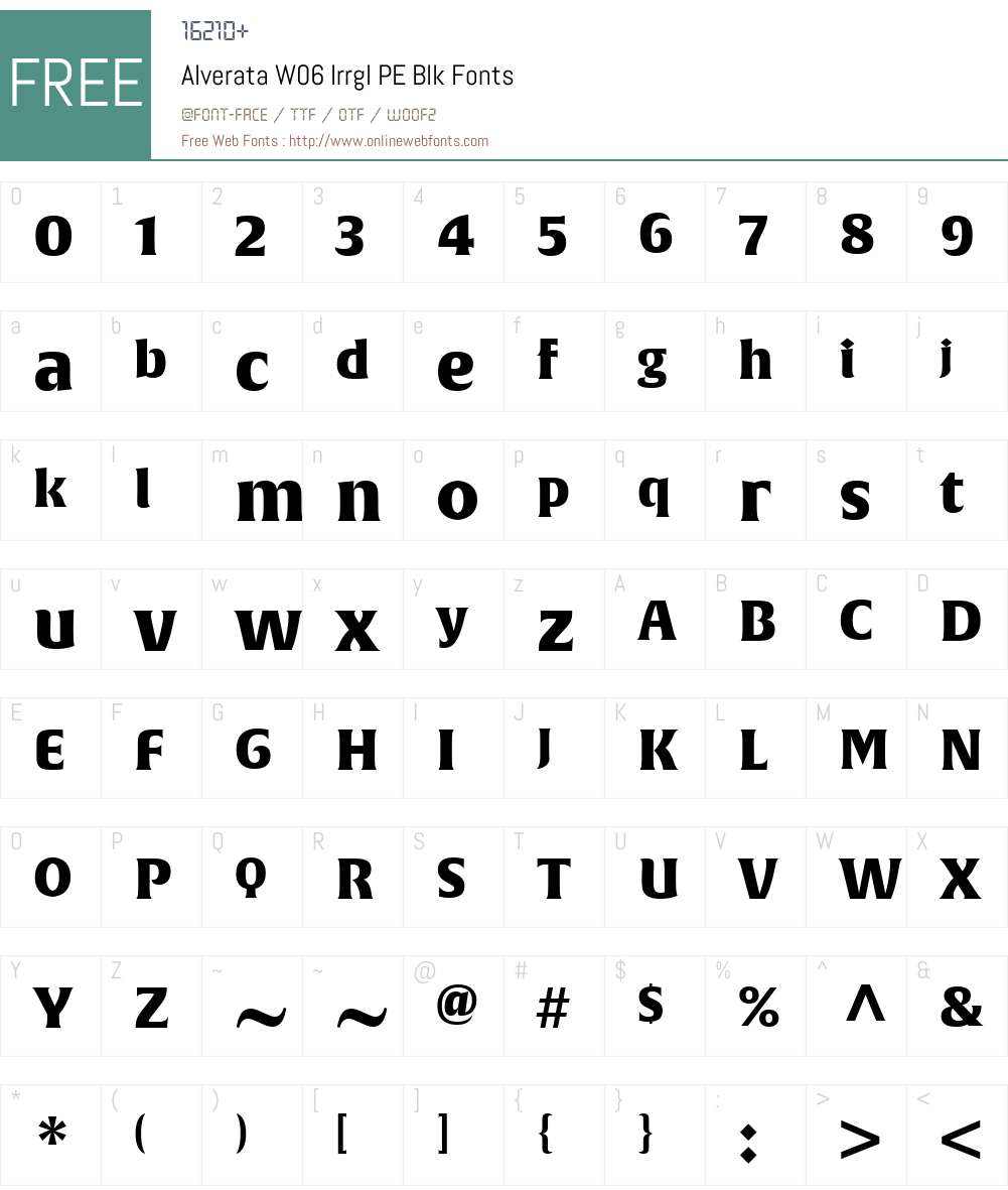 Alverata Font Screenshots