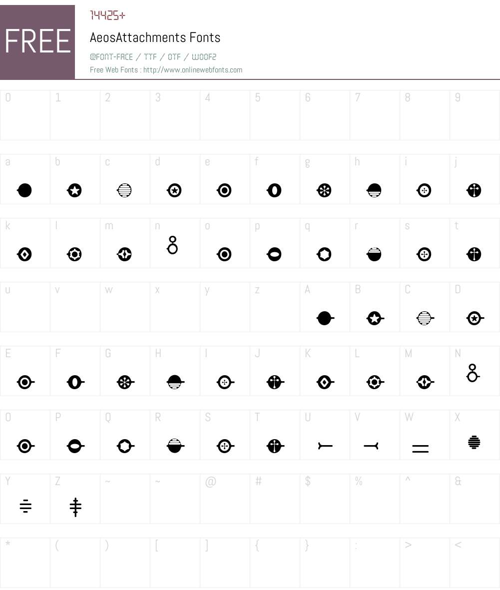 Aeos Font Screenshots