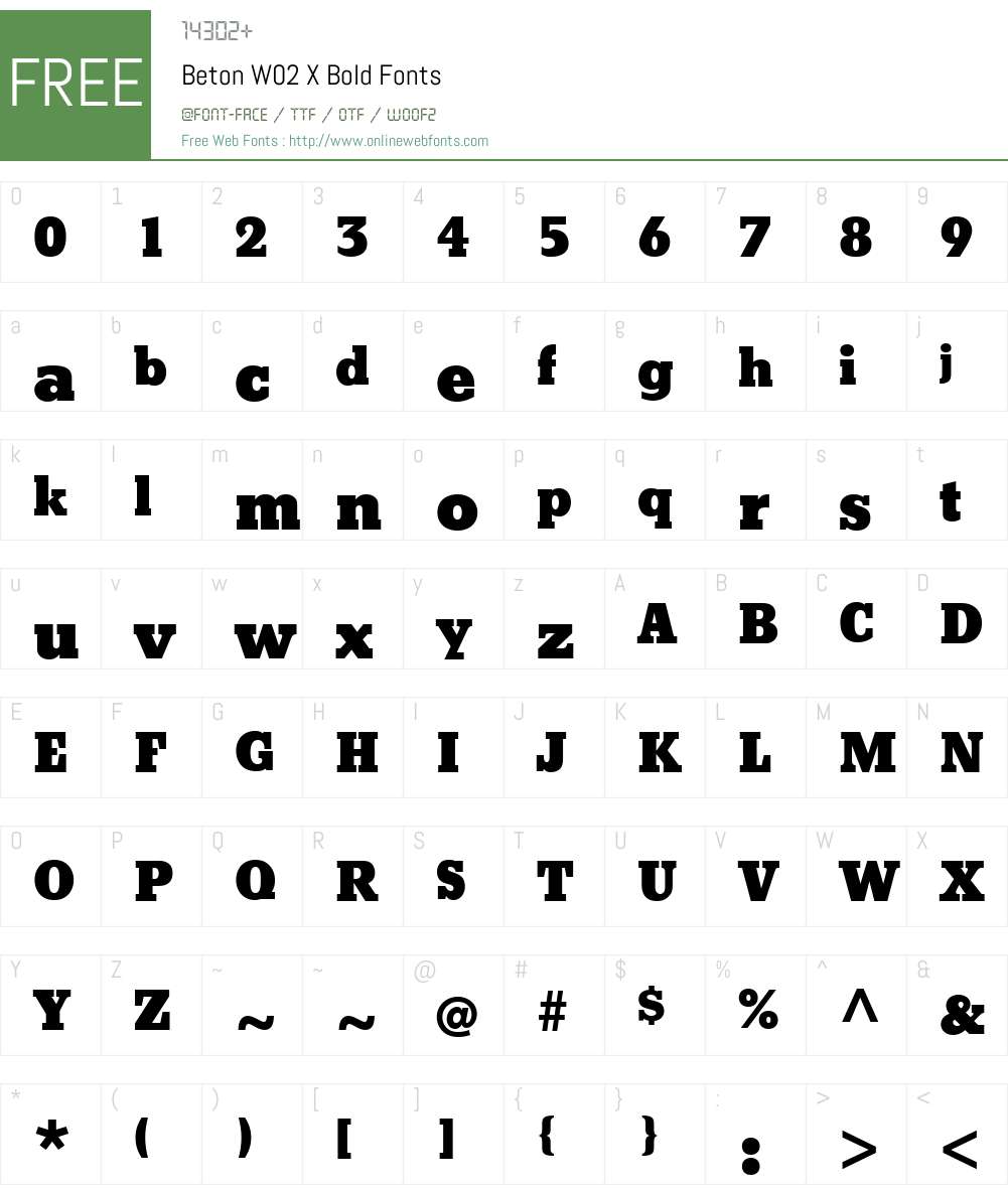 Beton Font Screenshots
