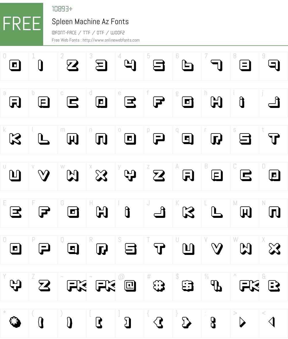 Spleen Machine Az Font Screenshots