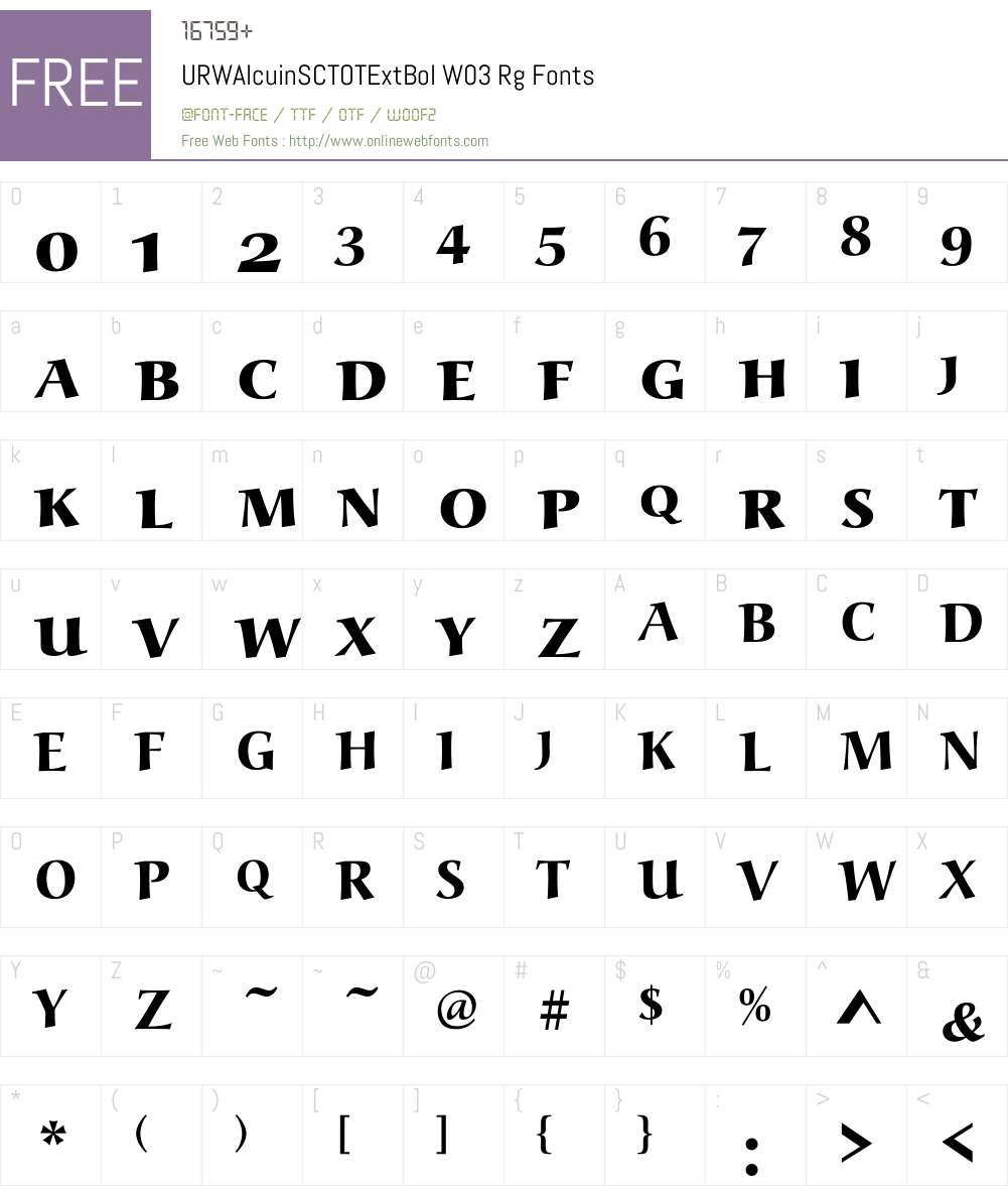 Alcuin Font Screenshots