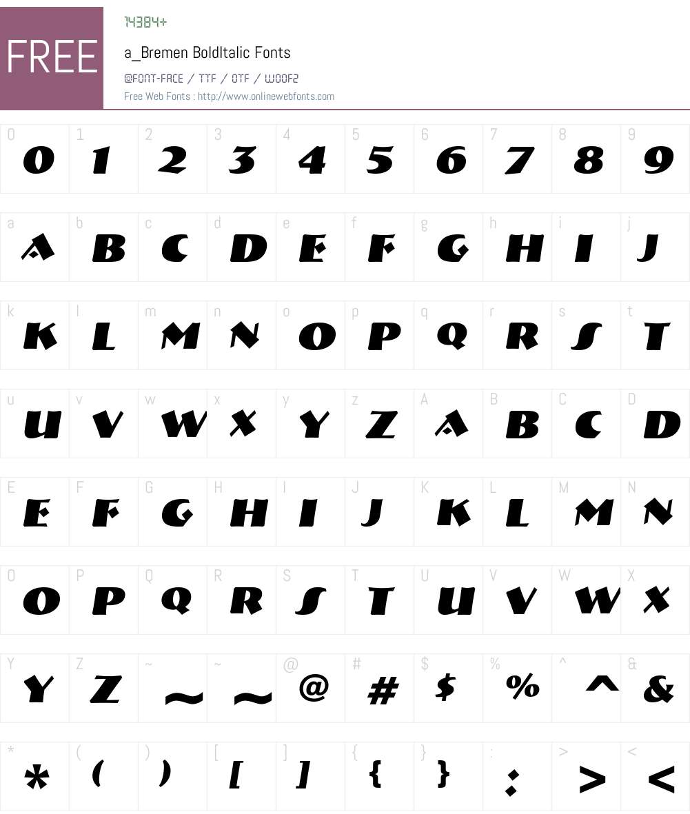 a_Bremen Font Screenshots