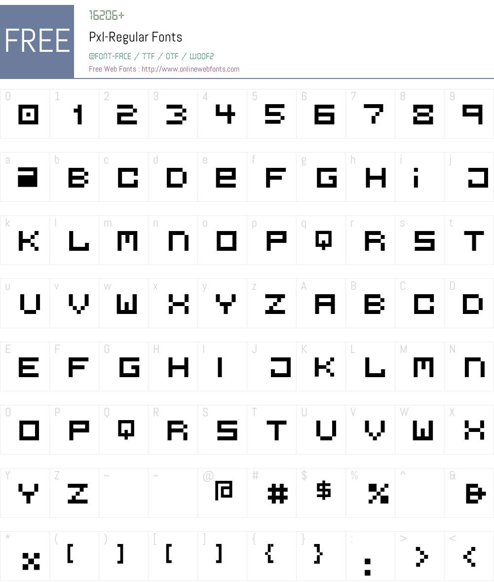 Pxl Font Screenshots
