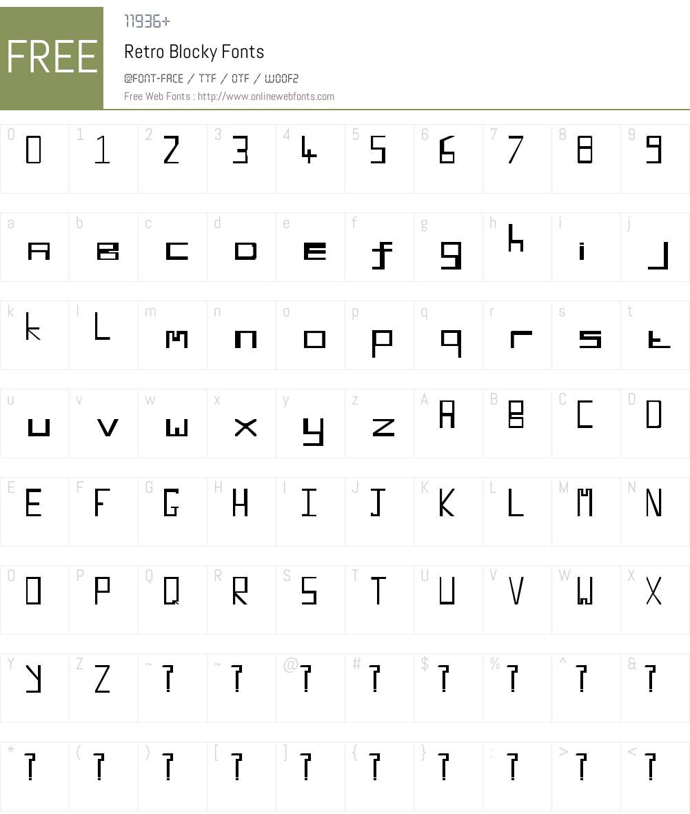 Retro Blocky Font Screenshots