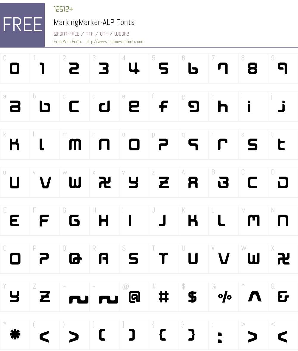 MarkingMarker Font Screenshots