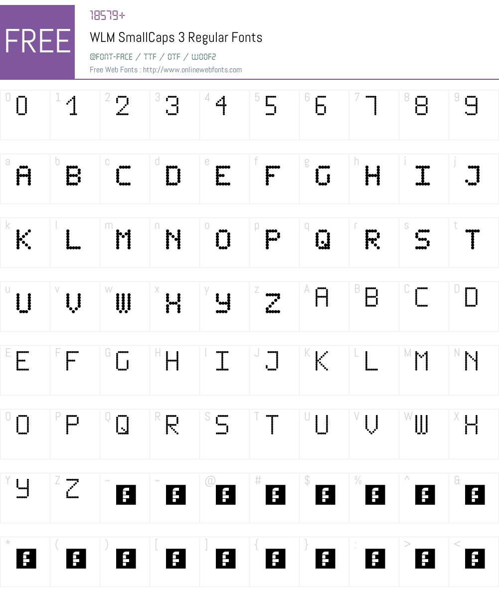 WLM SmallCaps 3 Font Screenshots