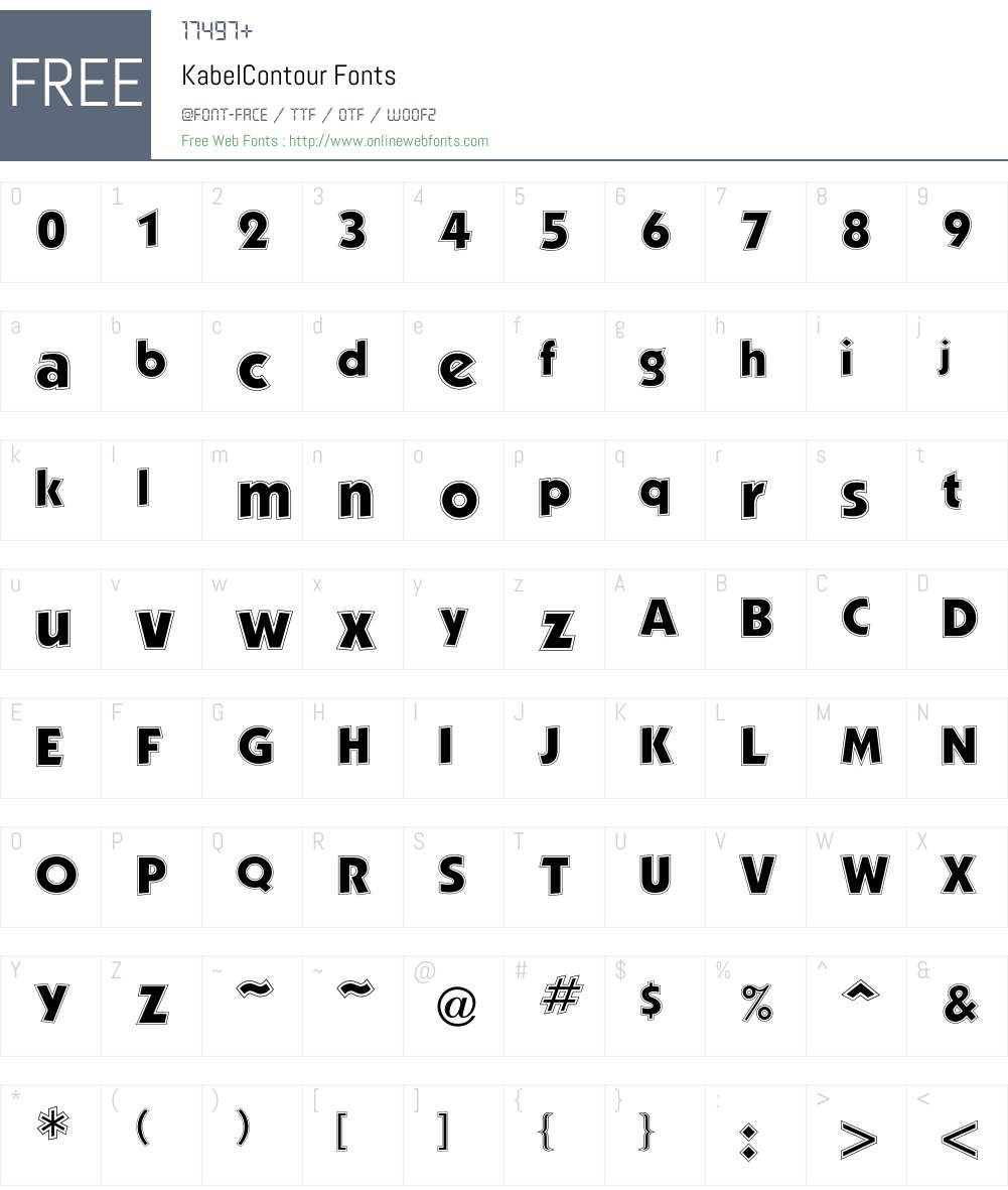 Kabel Font Screenshots