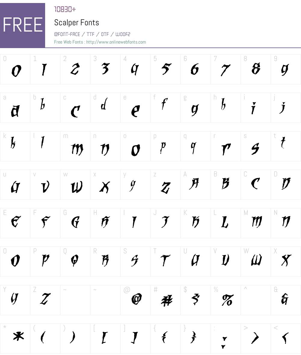 Scalper Font Screenshots