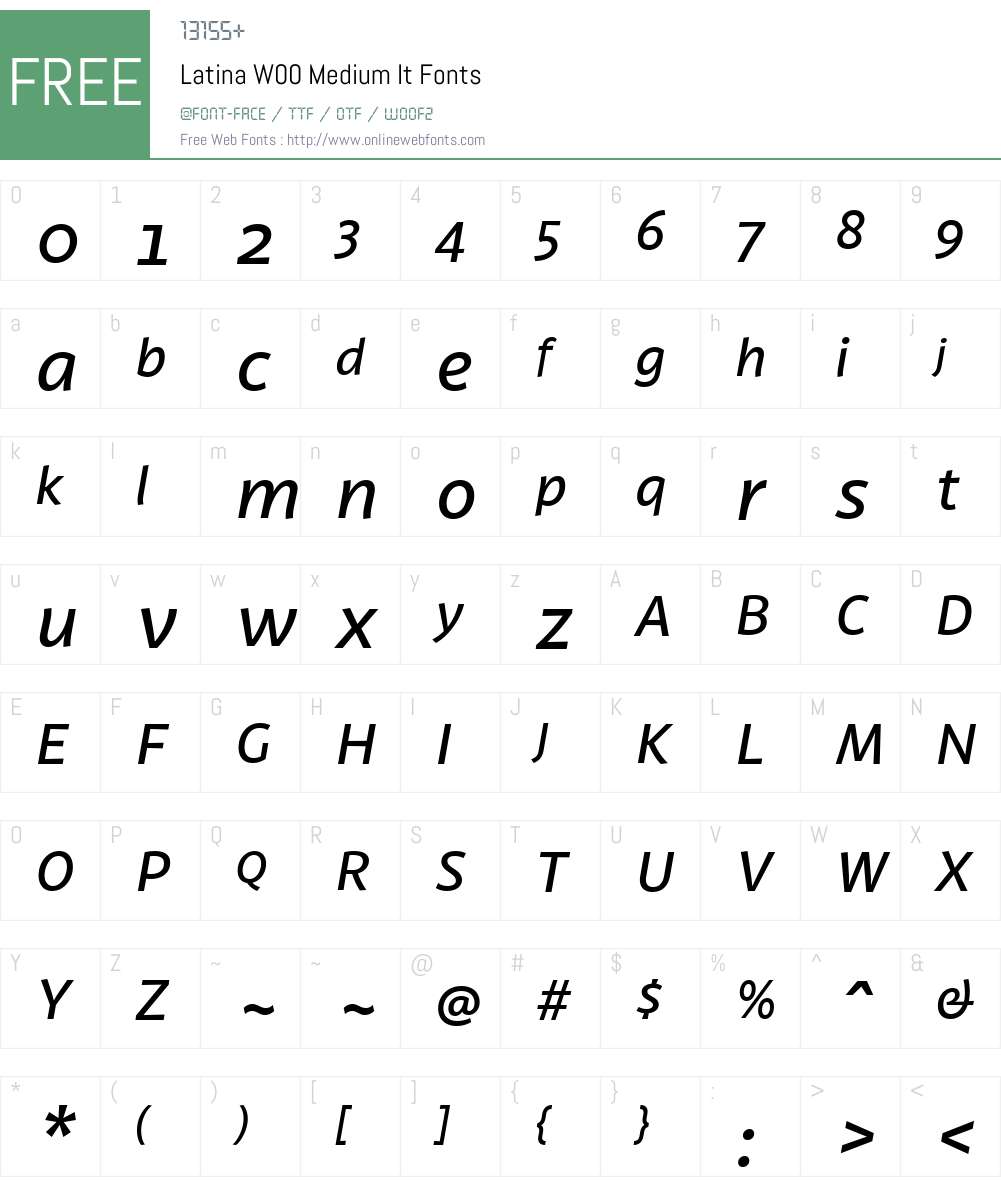 Latina Font Screenshots