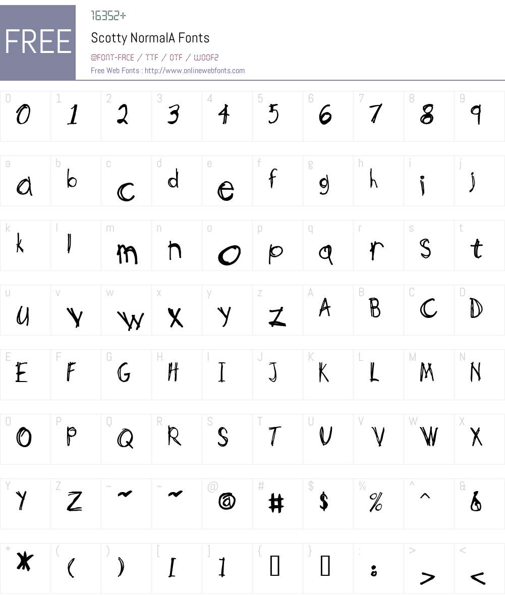 Scotty Font Screenshots