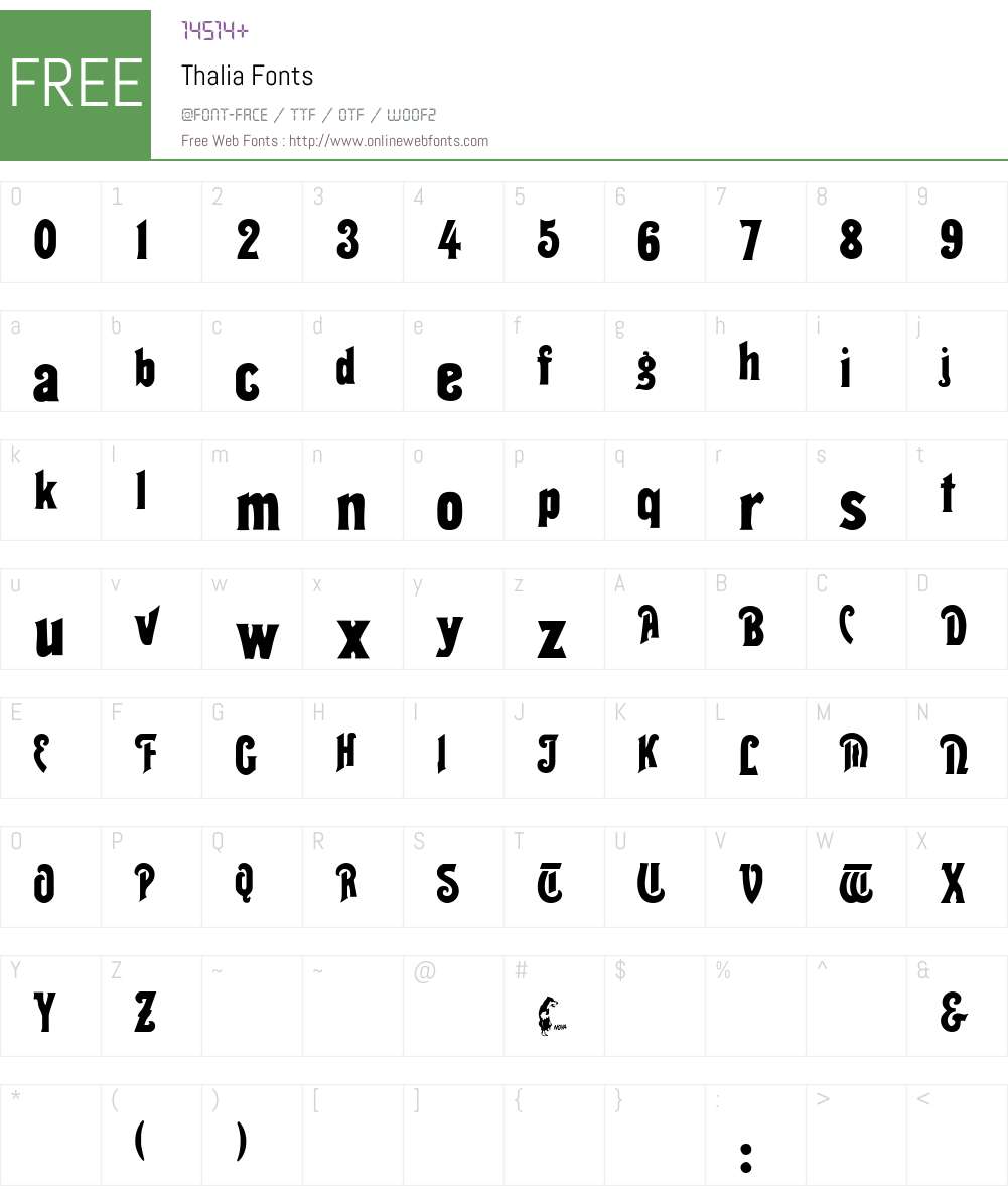 Thalia Font Screenshots