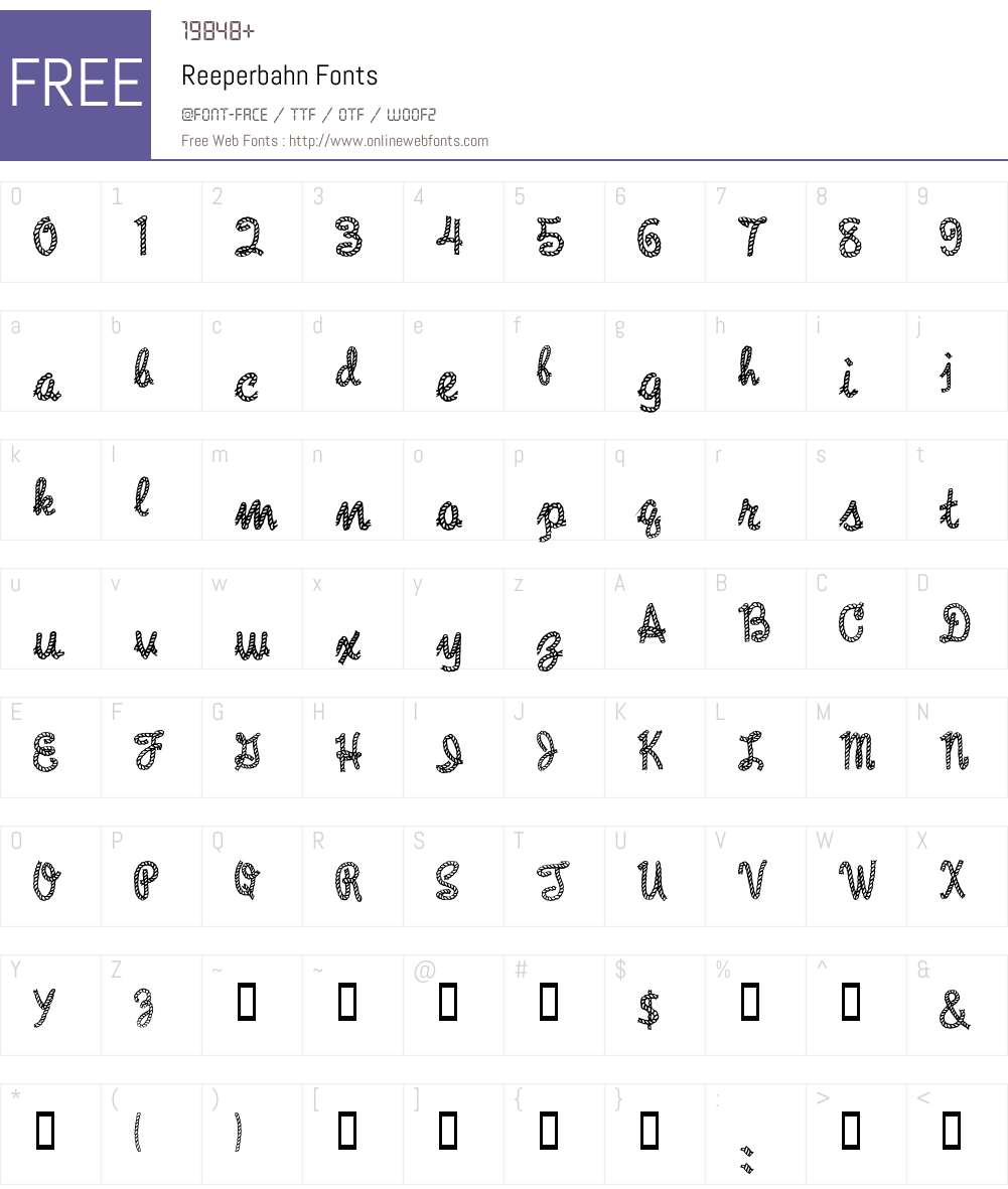 Reeperbahn Font Screenshots