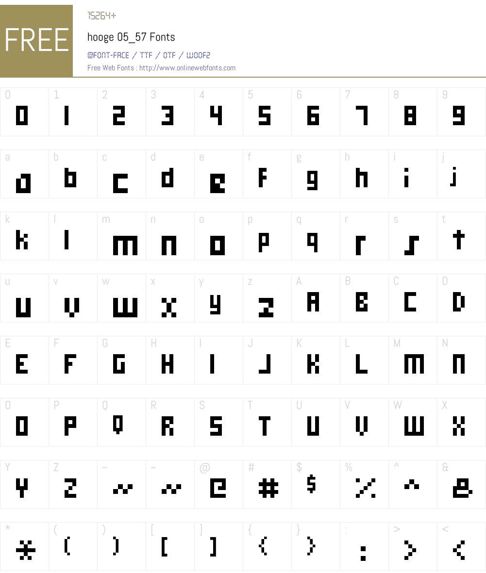 hooge 05_57 Font Screenshots