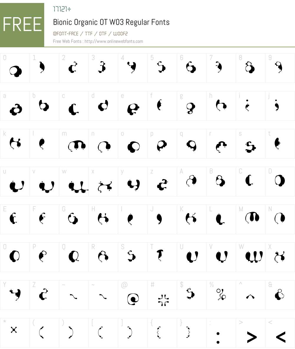 FF Bionic Font Screenshots