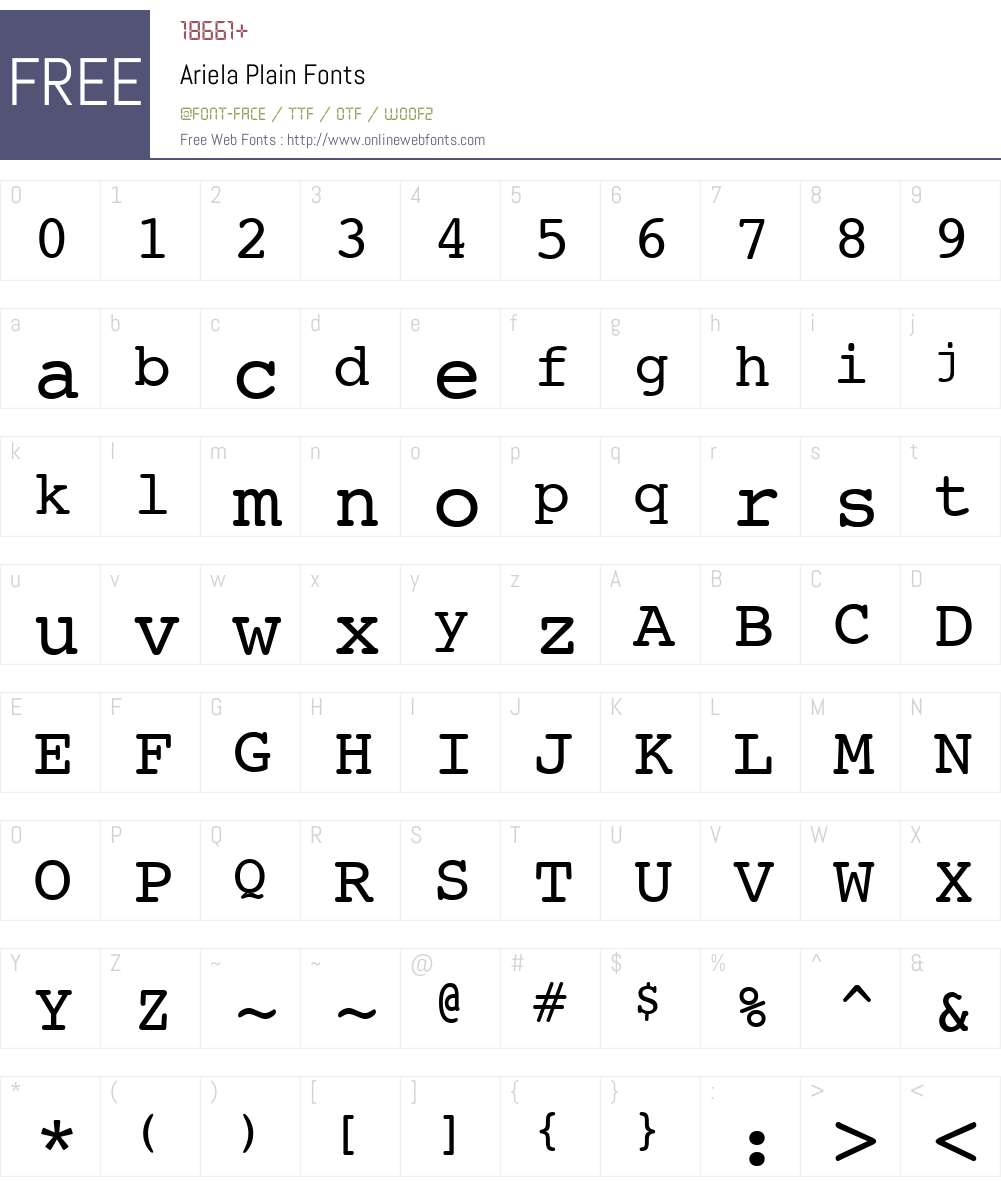 Ariela Font Screenshots