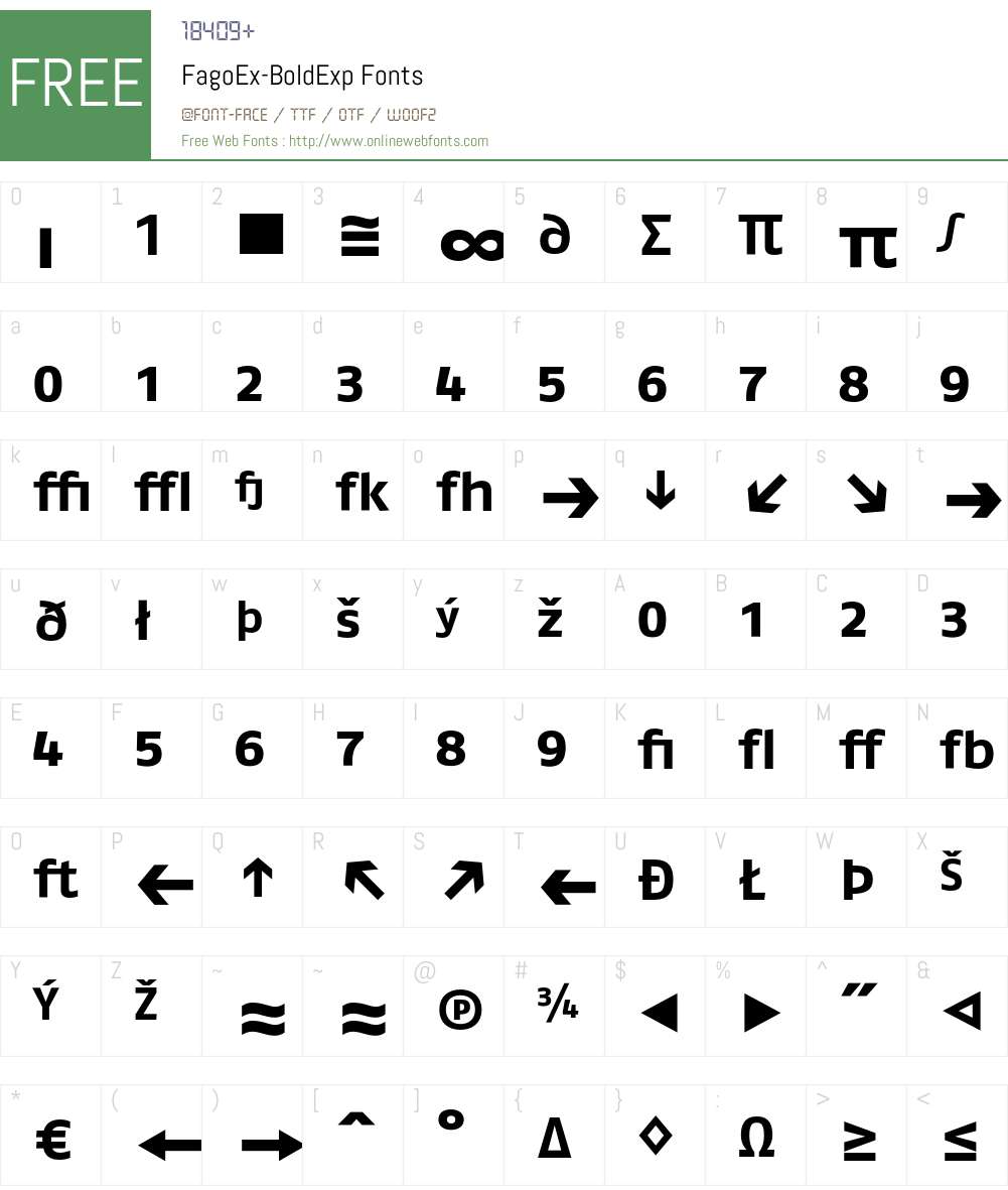 FagoEx Font Screenshots