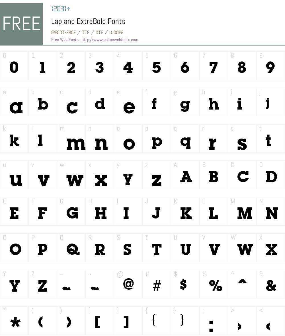 Lapland ExtraBold Font Screenshots