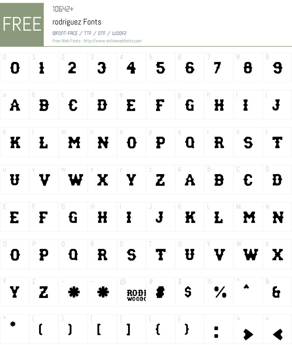 rodriguez Font Screenshots