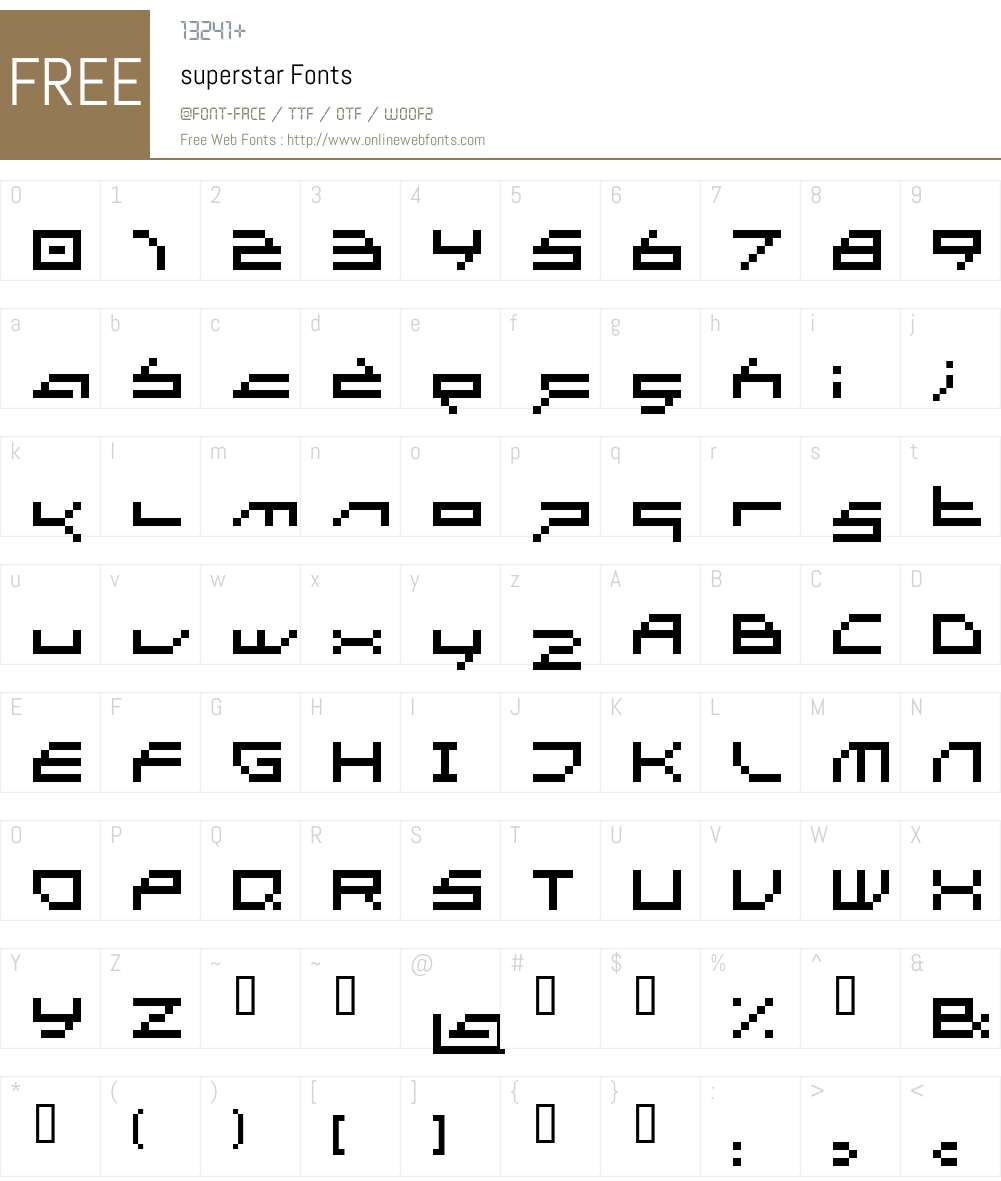 superstar Font Screenshots