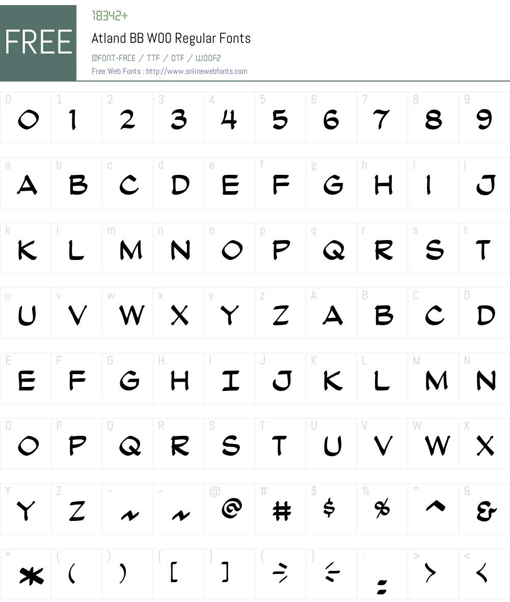 Atland BB Font Screenshots