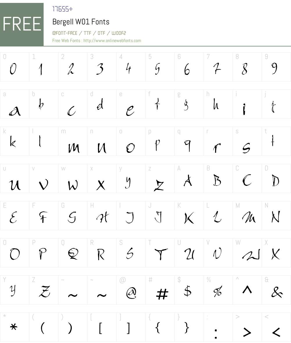 BergellW01 Font Screenshots