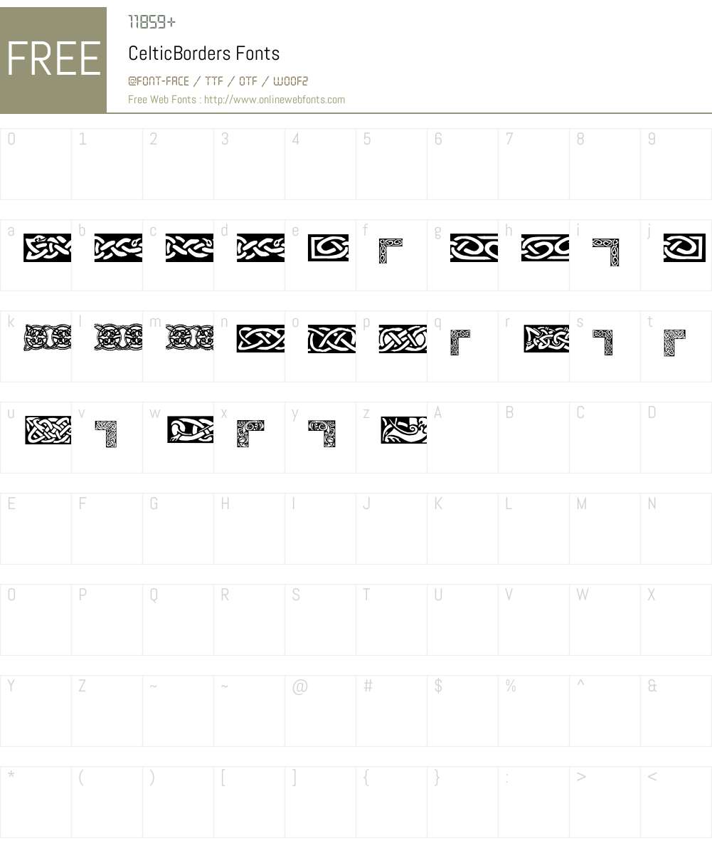 CelticBorders Font Screenshots