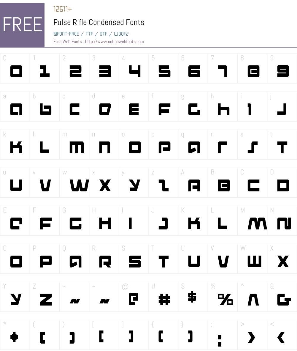 Pulse Rifle Condensed Font Screenshots