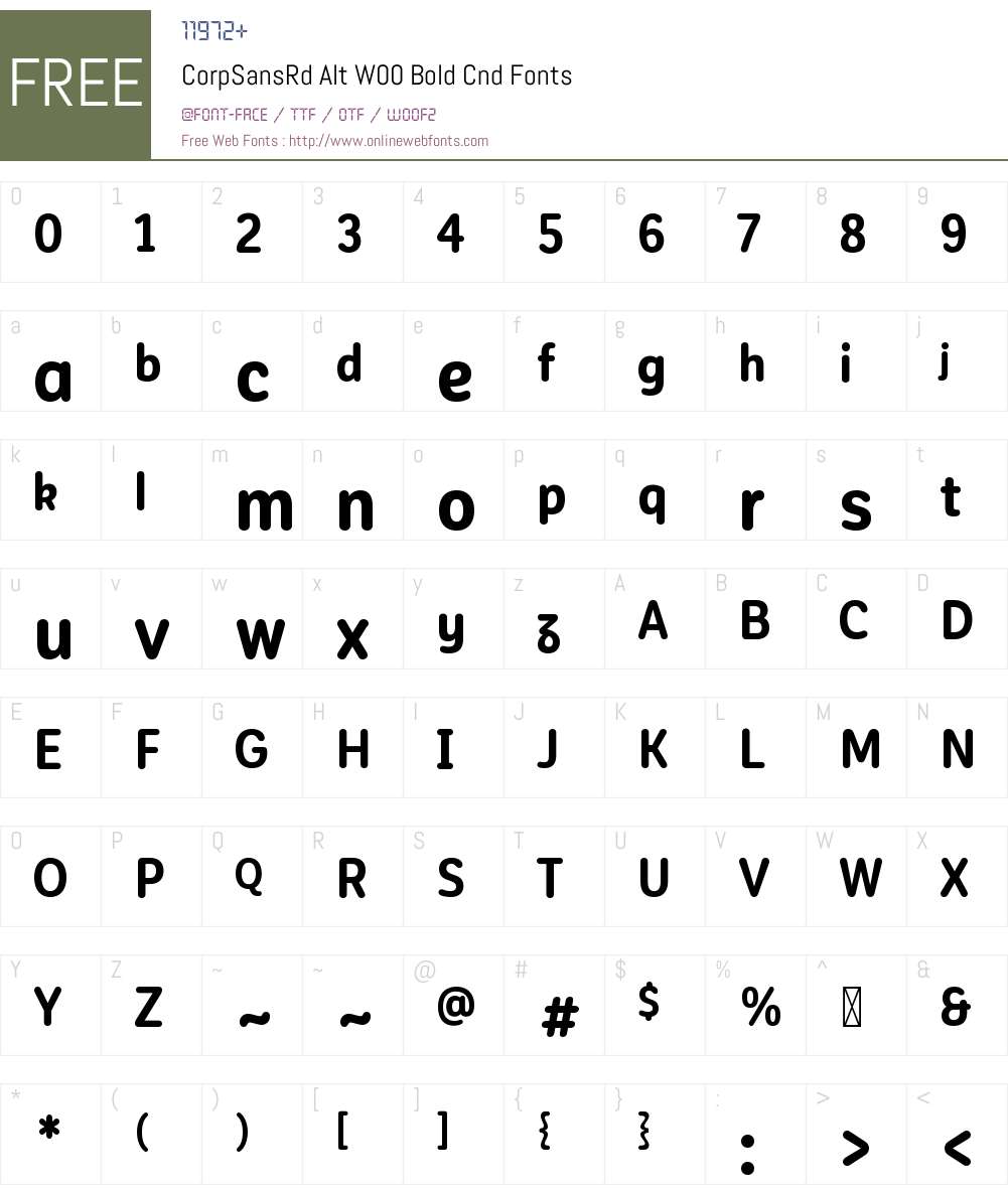 Corporative Sans Rounded Condensed Font Screenshots