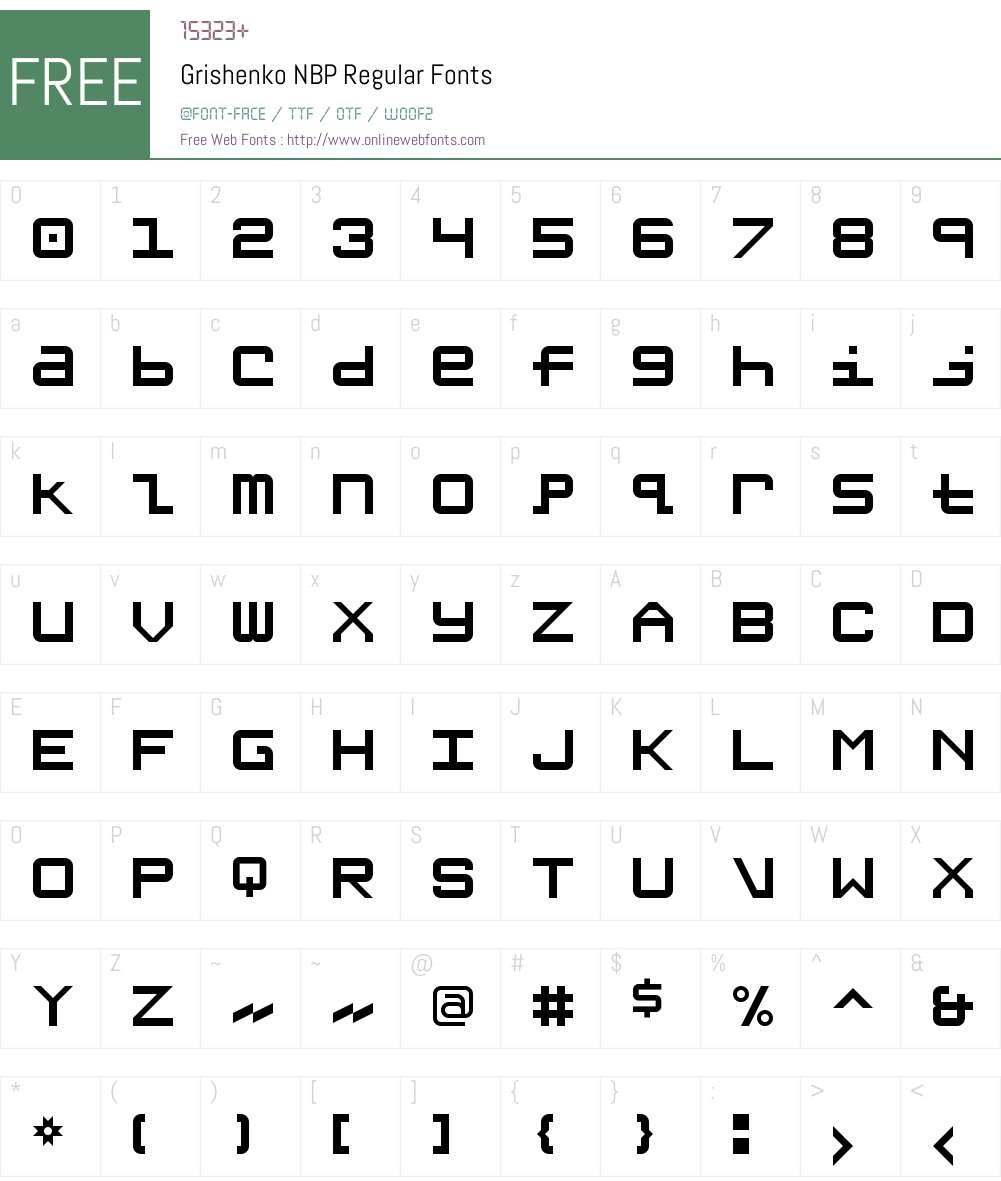 Grishenko NBP Font Screenshots