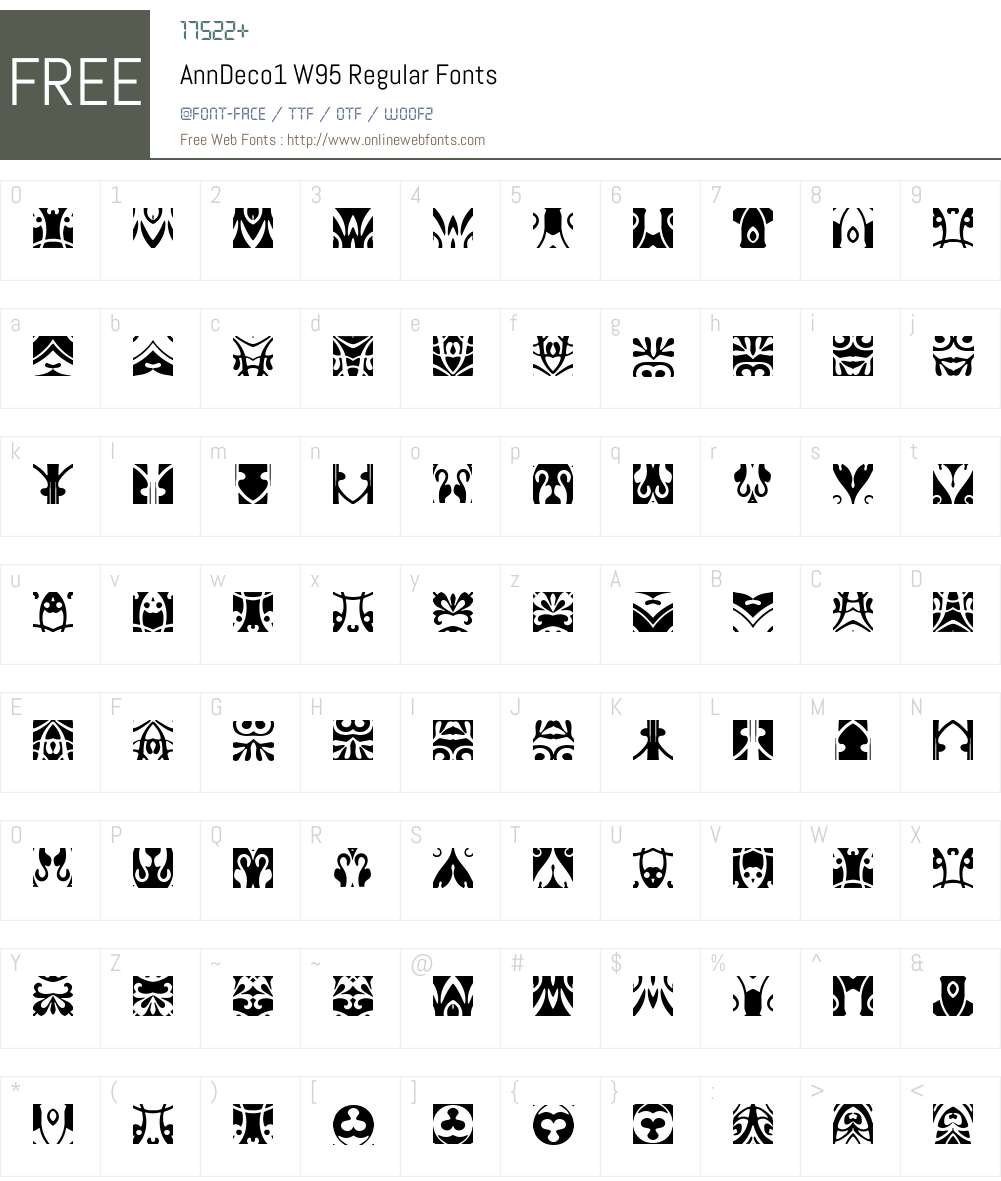 AnnDeco1 Font Screenshots