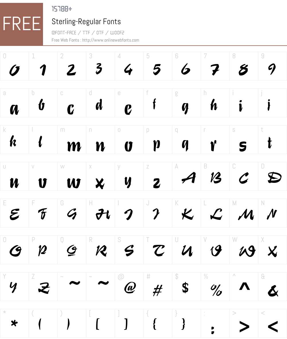 Sterling Font Screenshots