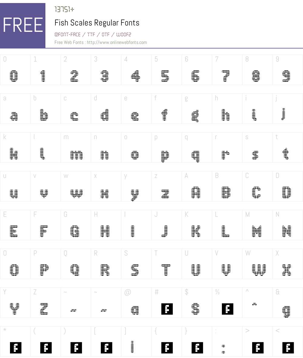 Fish Scales Font Screenshots