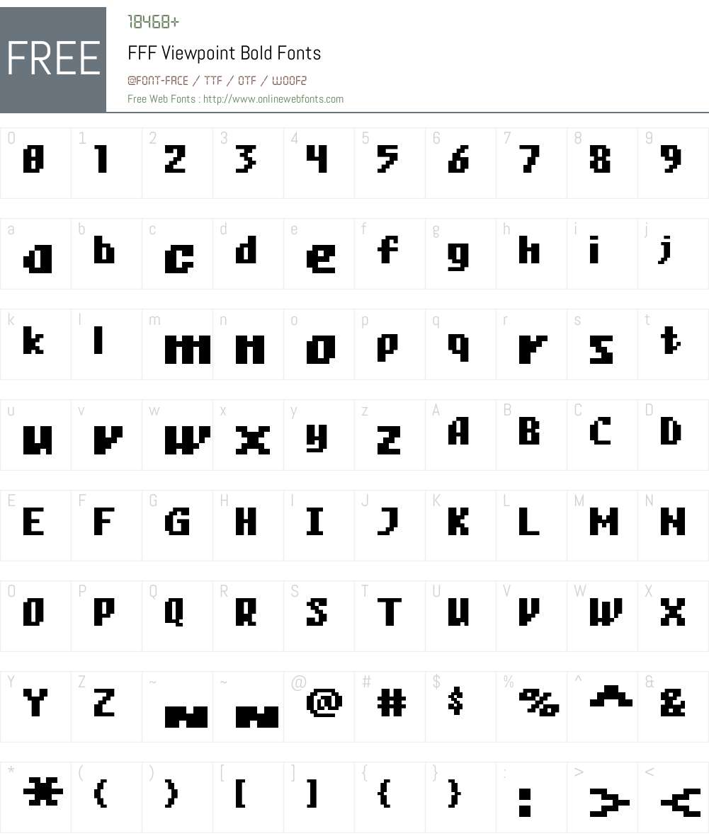 FFF Viewpoint Bold Font Screenshots