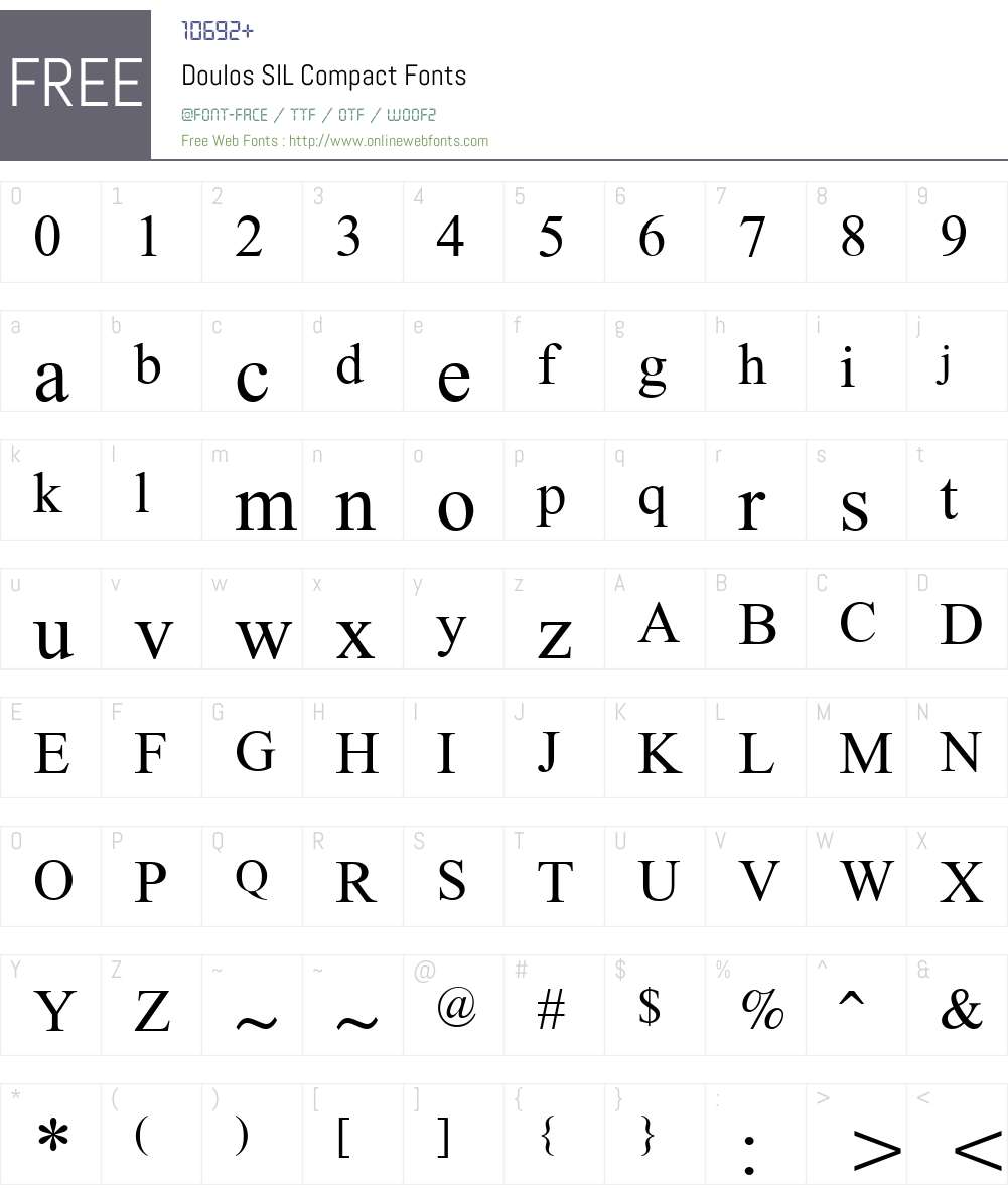 Doulos SIL Compact Font Screenshots