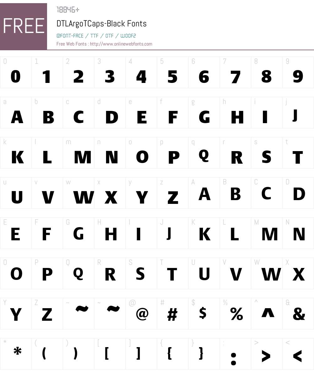 DTLArgoTCaps Font Screenshots