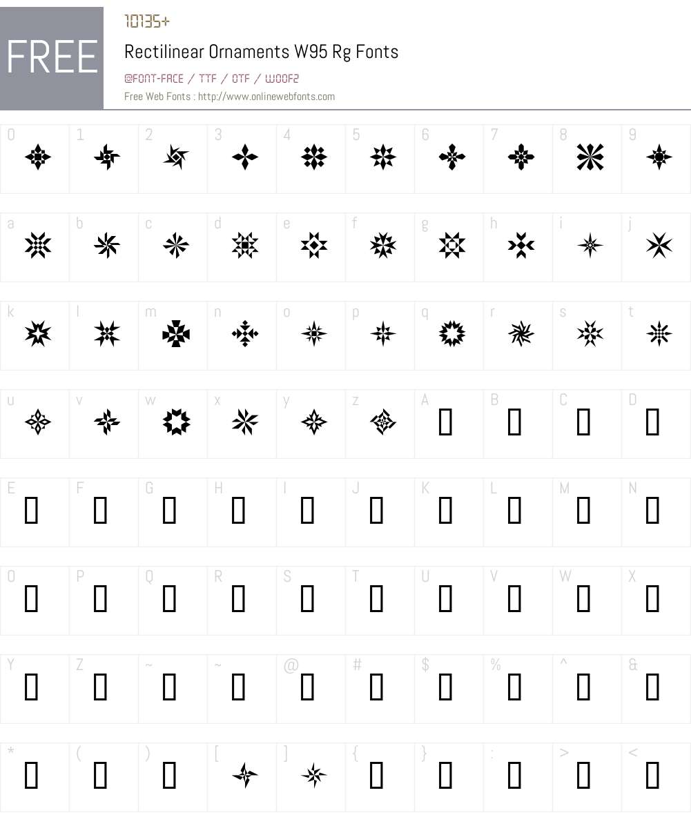 Rectilinear Ornaments Font Screenshots