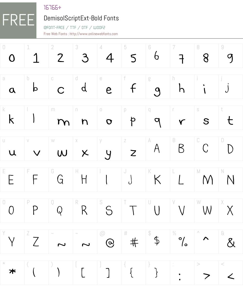 Demisol Script Ext Font Screenshots