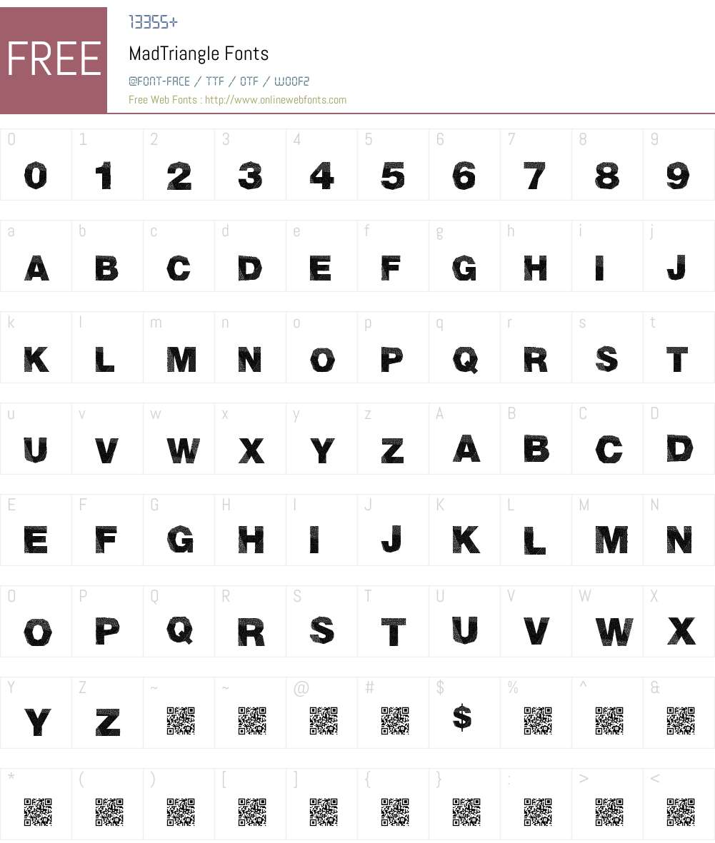 MadTriangle Font Screenshots