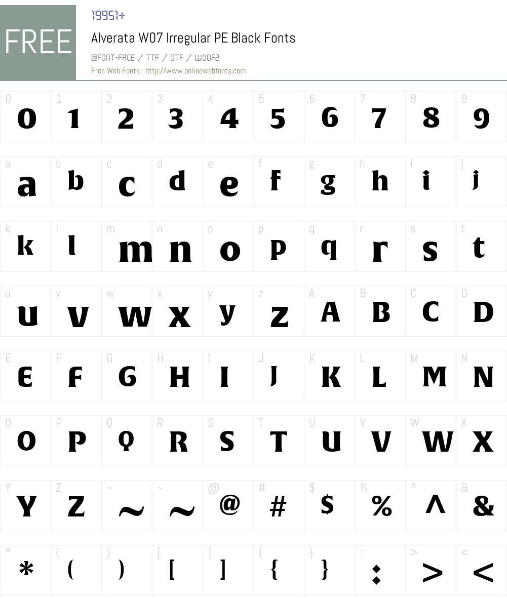 Alverata Font Screenshots