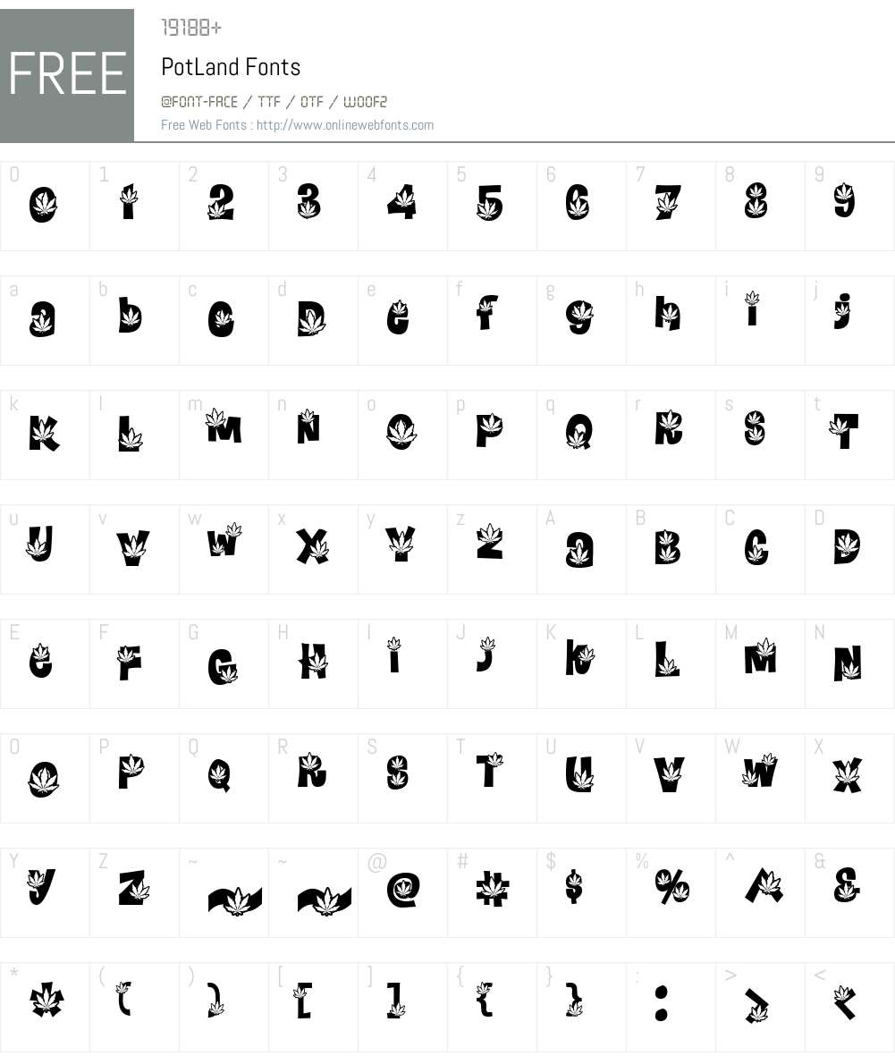 PotLand Font Screenshots
