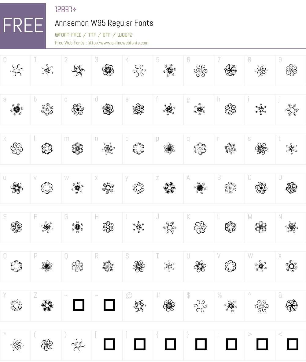 Annaemon Font Screenshots