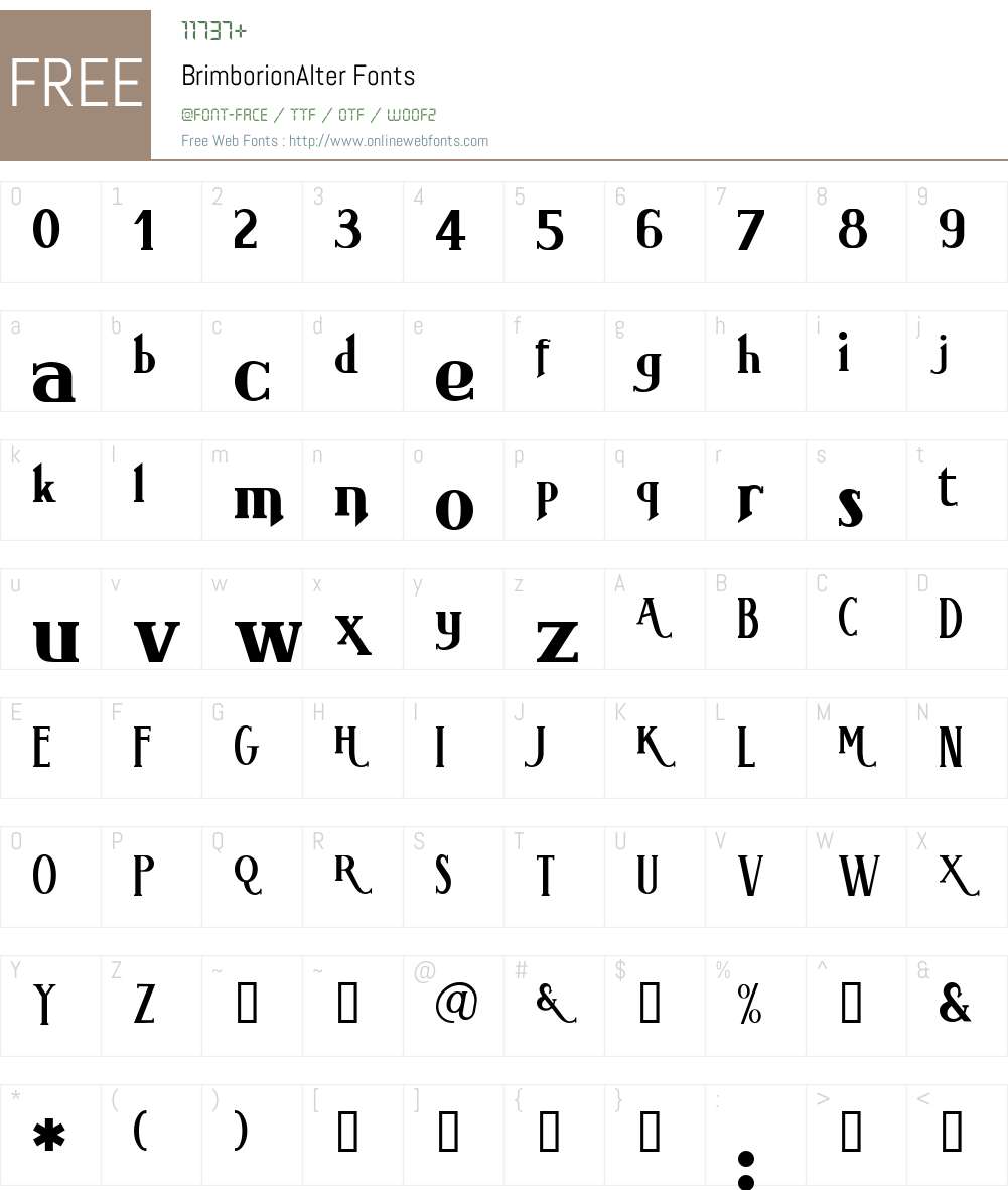 BrimborionAlter Font Screenshots