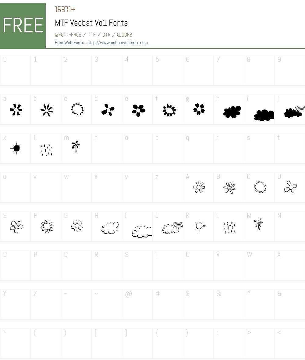 MTF Vecbat Vo1 Font Screenshots