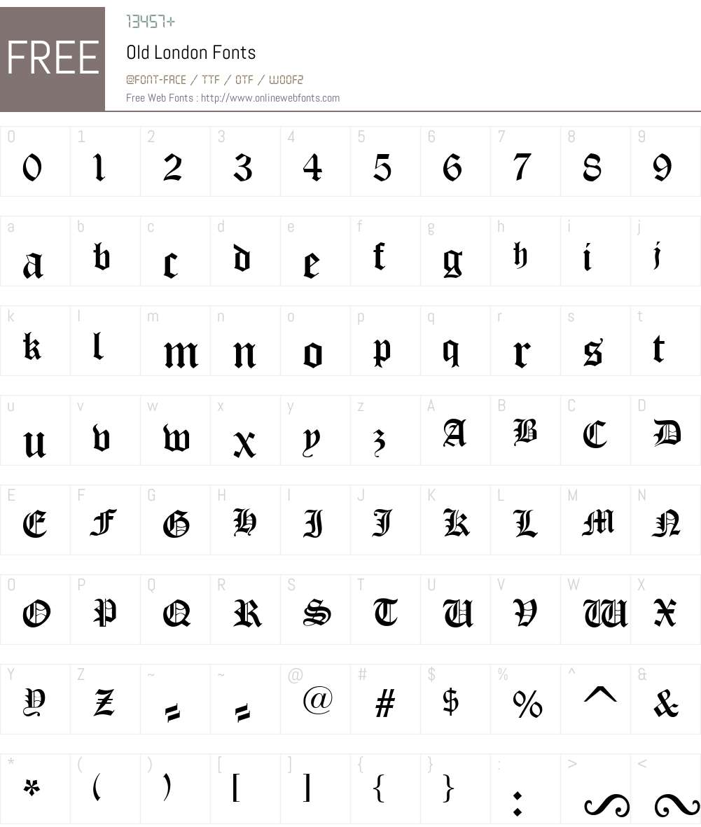 Old London Font Screenshots