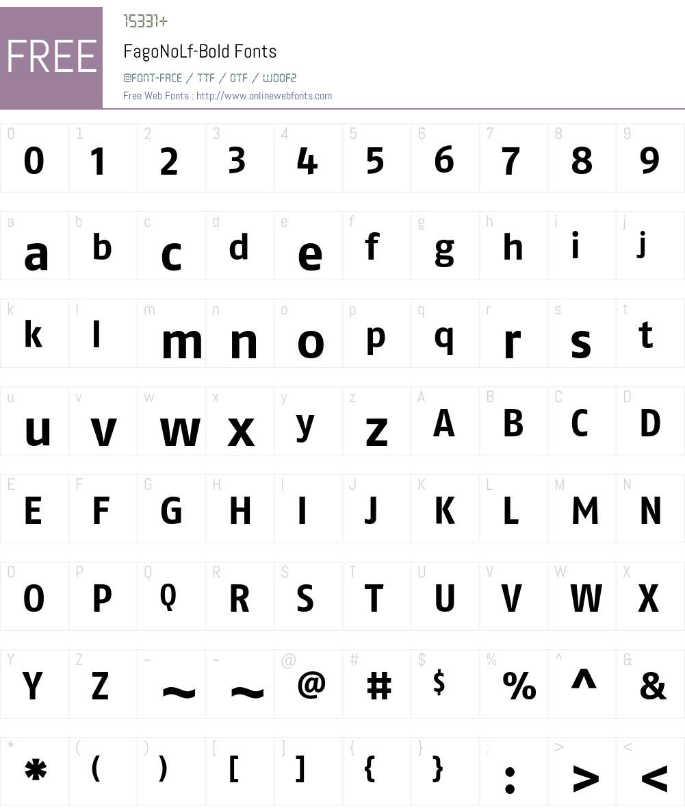 FagoNoLf Font Screenshots