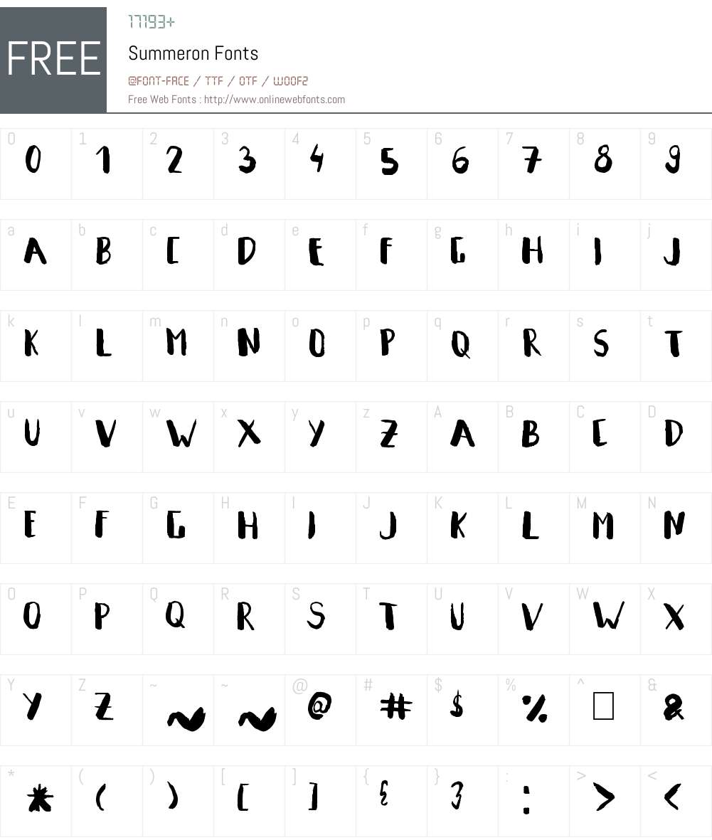 Summeron Font Screenshots